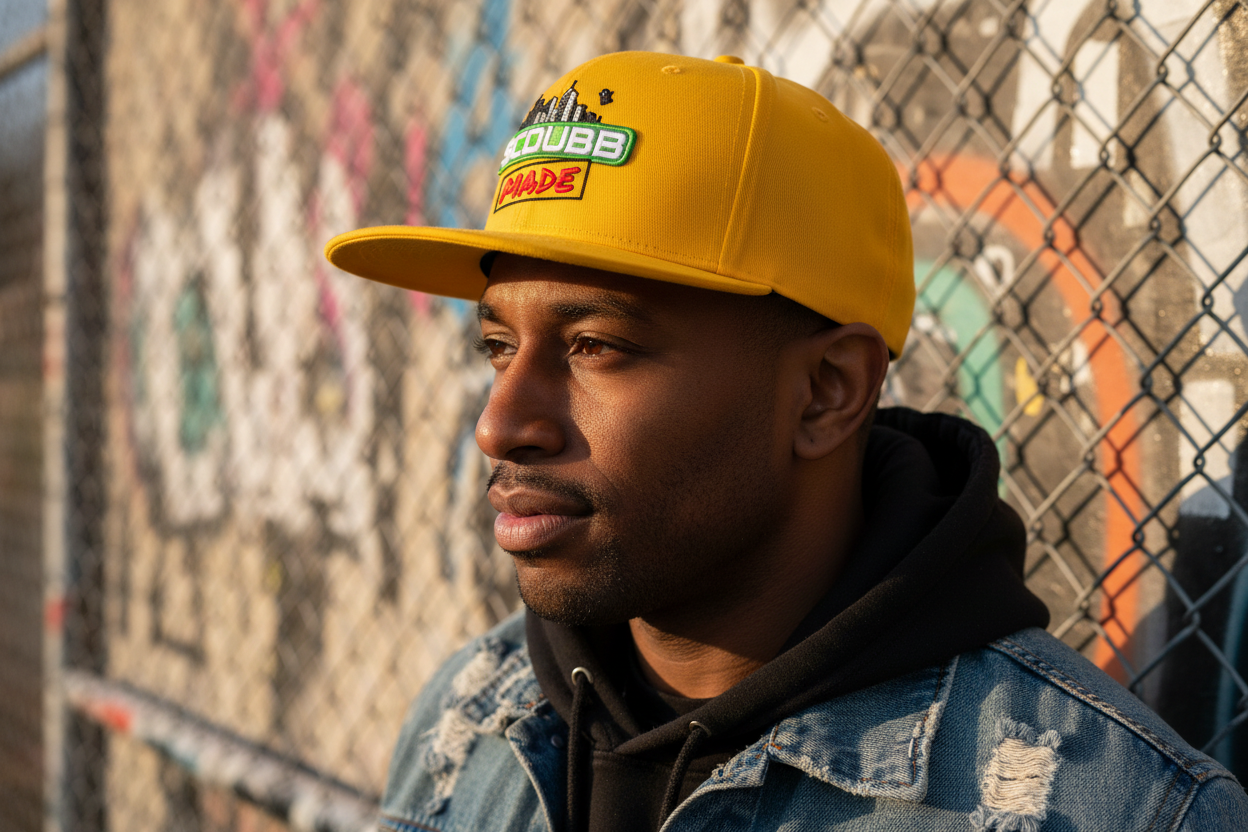 SCDUBB MADE yellow hat side profile