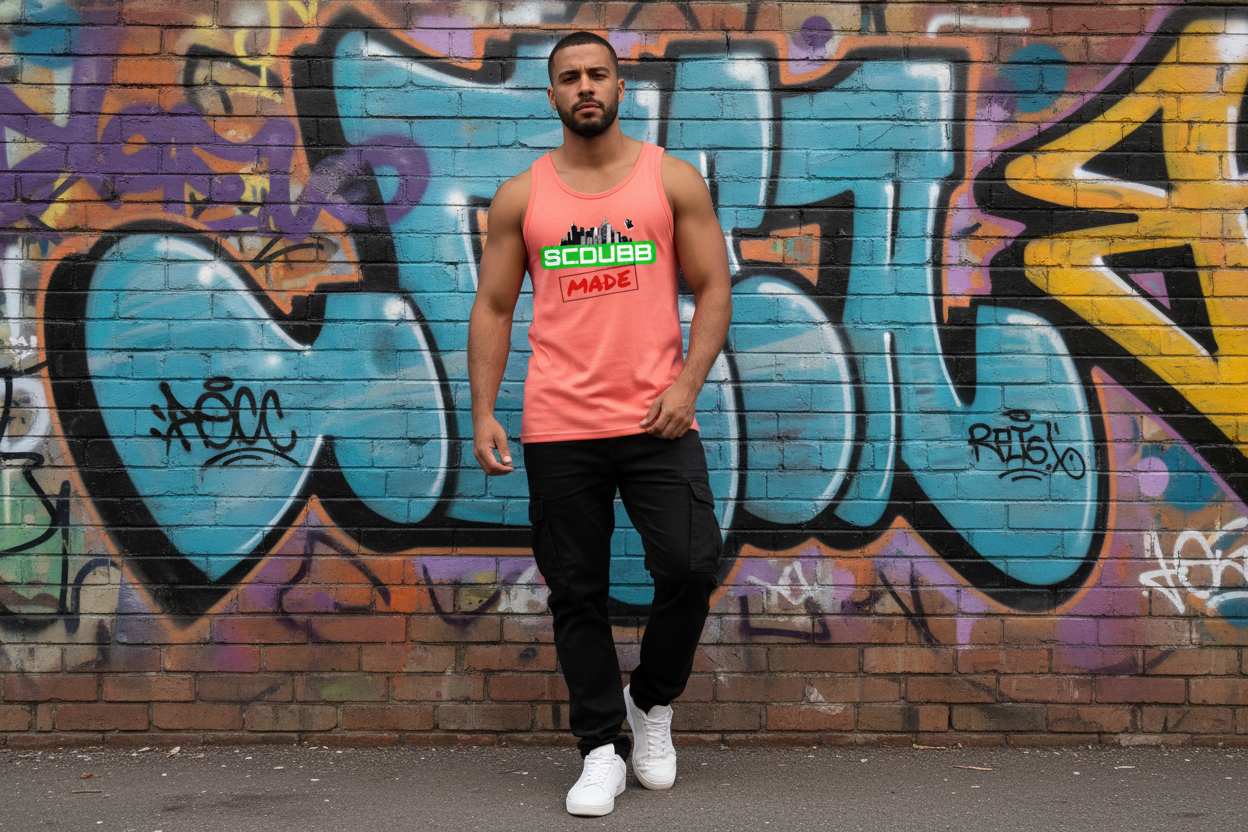 SCDUBB MADE coral tank top full body