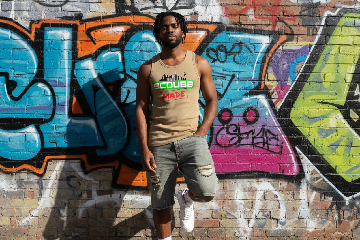 SCDUBB MADE tan tank top full body