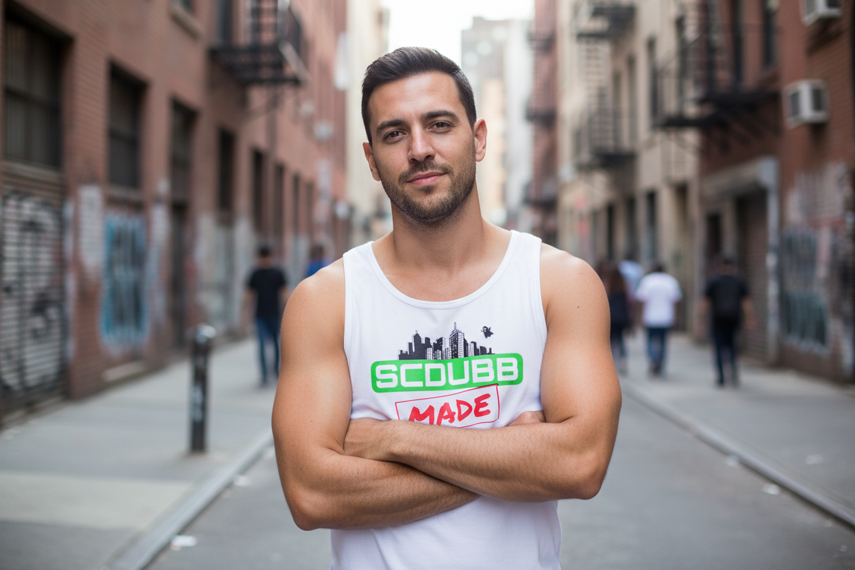 SCDUBB MADE tank top on model