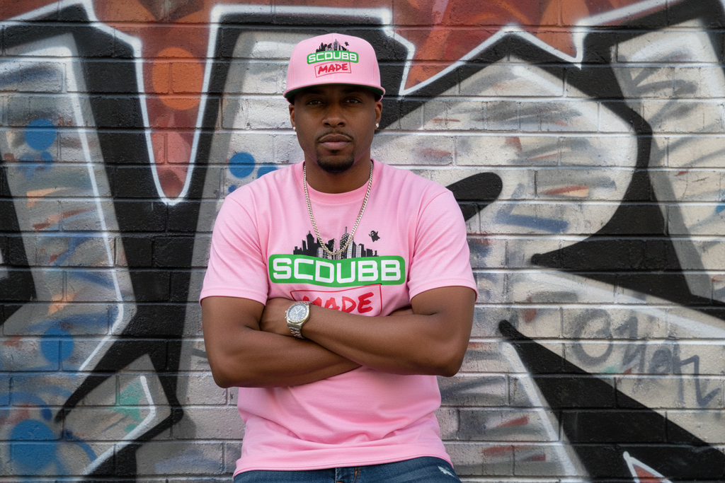 SCDUBB MADE pink hat full body