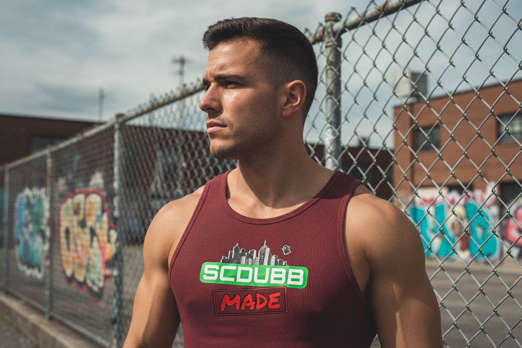 SCDUBB MADE maroon tank top side